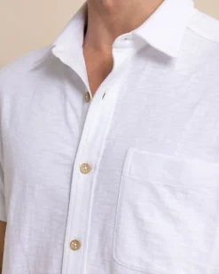Beachcast Solid Knit Short Sleeve Sport Shirt