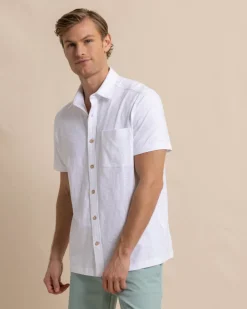 Beachcast Solid Knit Short Sleeve Sport Shirt