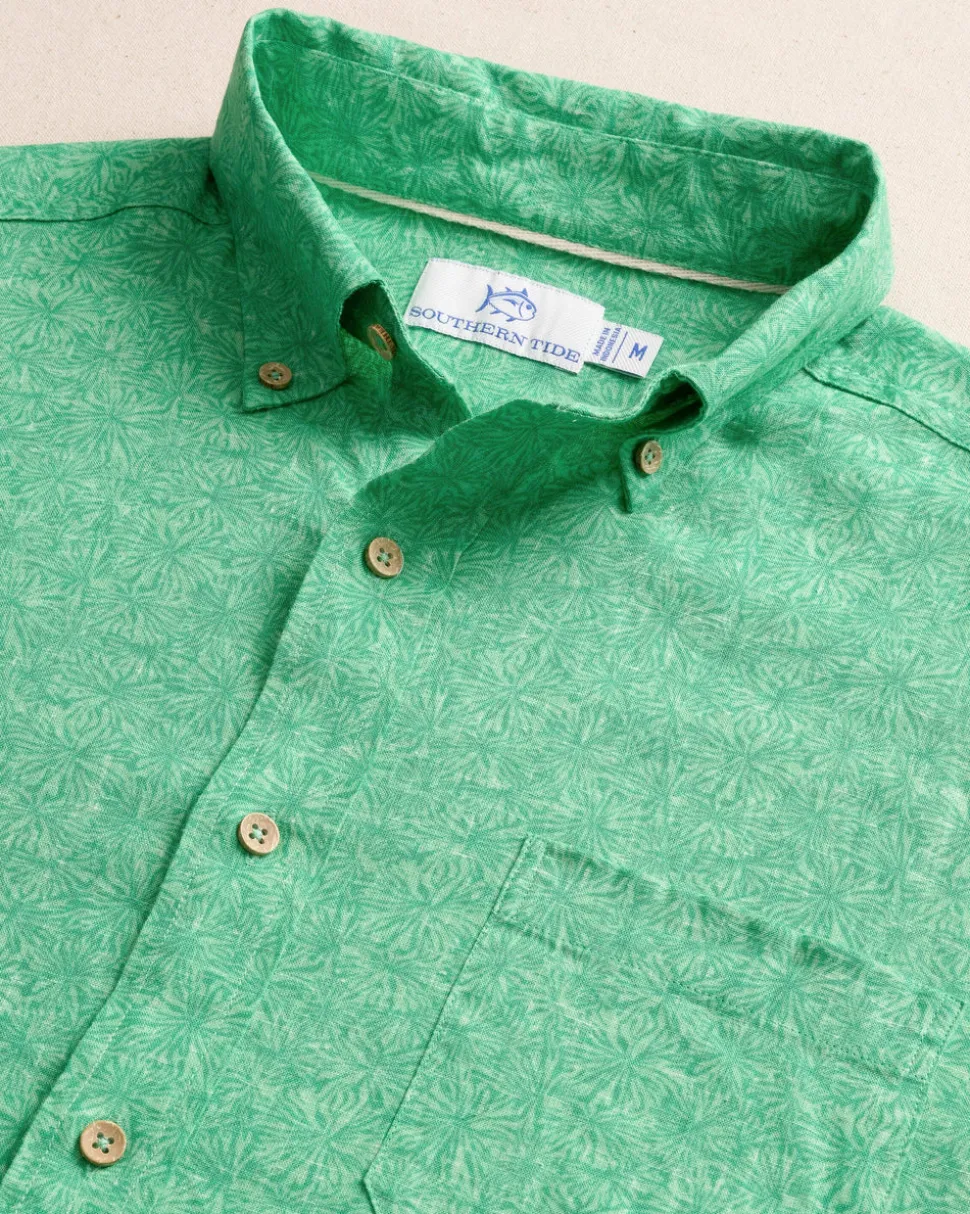 Bloomz Linen Rayon Short Sleeve Sport Shirt