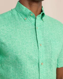 Bloomz Linen Rayon Short Sleeve Sport Shirt
