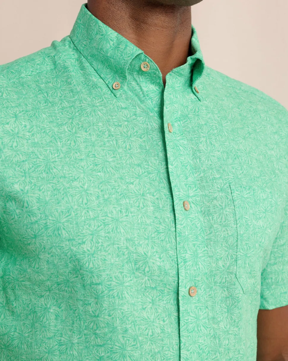 Bloomz Linen Rayon Short Sleeve Sport Shirt