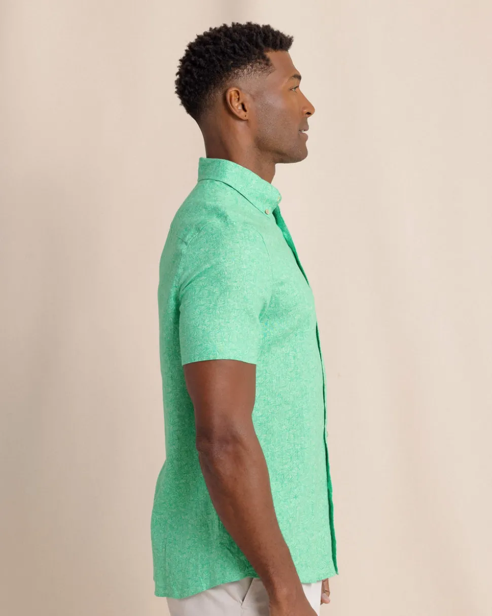 Bloomz Linen Rayon Short Sleeve Sport Shirt