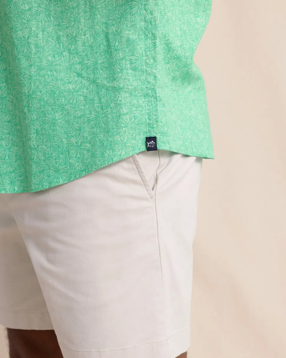 Bloomz Linen Rayon Short Sleeve Sport Shirt
