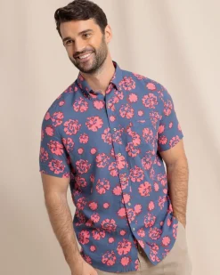 Blossom Bliss Linen Rayon Short Sleeve Sport Shirt