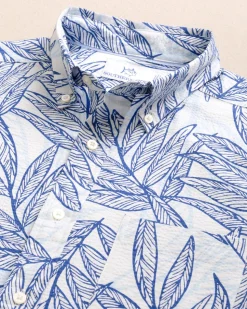 Blue Palms Seersucker Short Sleeve Sport Shirt