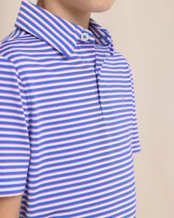 Boys Driver Caravel Stripe Performance Polo