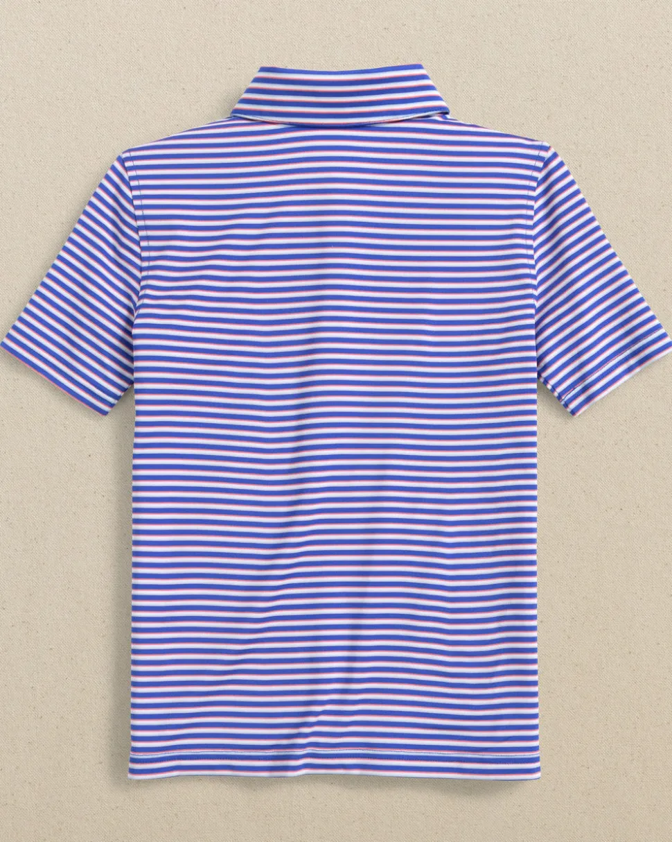 Boys Driver Caravel Stripe Performance Polo