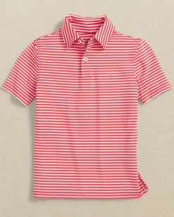 Boys Driver Caravel Stripe Performance Polo