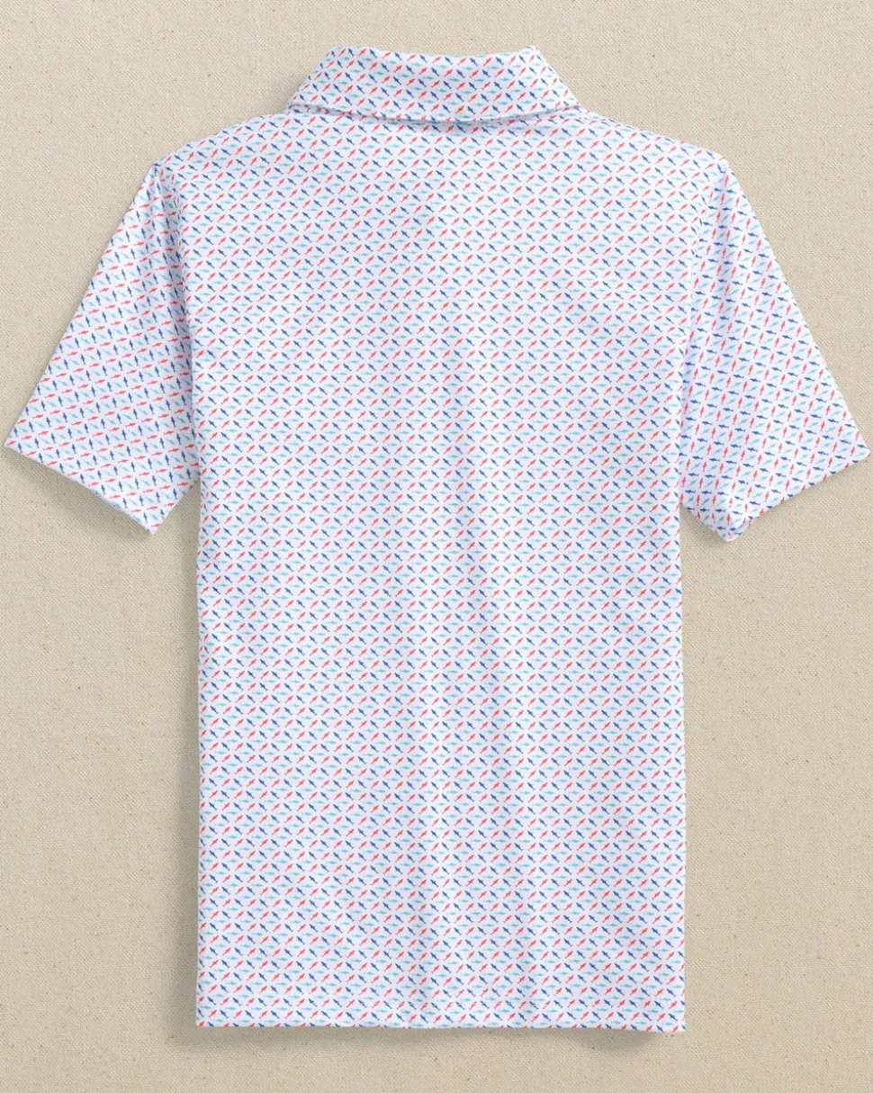 Boys Driver Fin-tastic Catch Printed Performance Polo