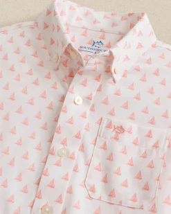 Boys Intercoastal Floatin' Along Short Sleeve Sport Shirt