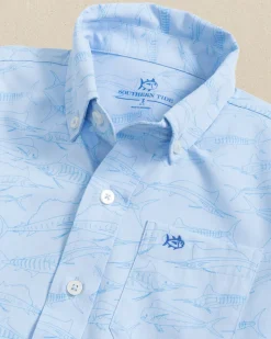 Boys Intercoastal Game Fish Short Sleeve Sport Shirt