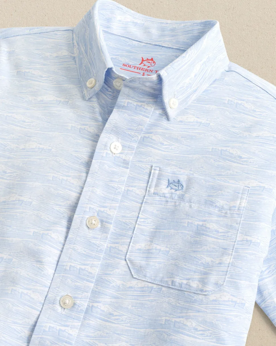 Boys Intercoastal Get In Shipshape Short Sleeve Sport Shirt