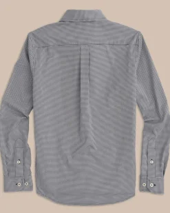 Boys Intercoastal Mini Gingham Button Down Shirt