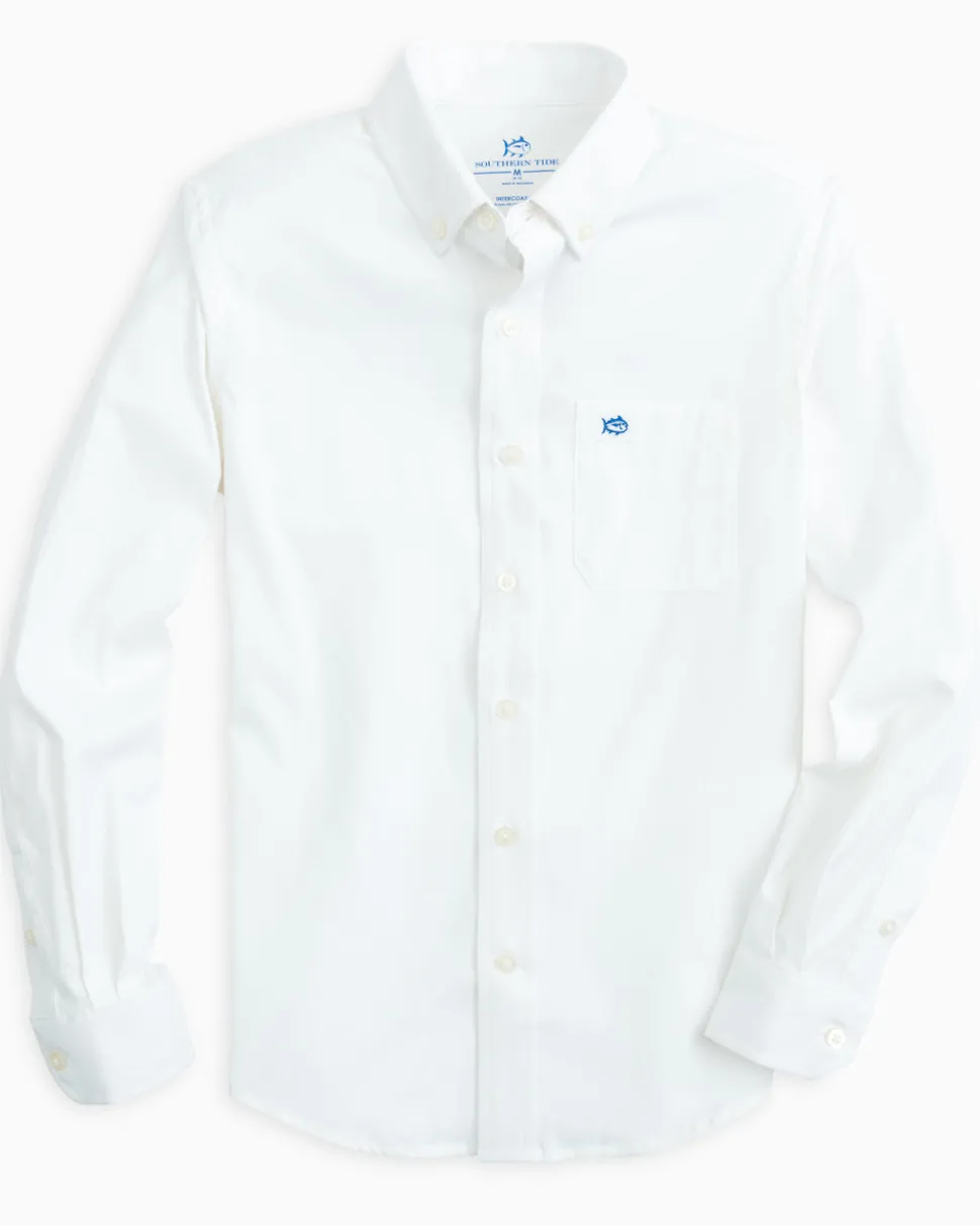 Boys Intercoastal Solid Button Down Shirt