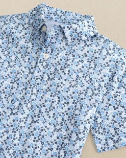 Boys Petal Party Printed Performance Polo