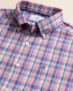 brrr°® Intercoastal Charlesfort Plaid Long Sleeve Sport Shirt