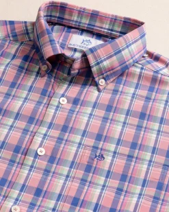 brrr°® Intercoastal Charlesfort Plaid Long Sleeve Sport Shirt