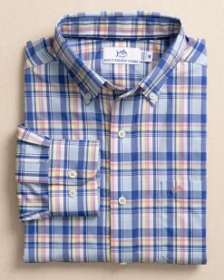 brrr°® Intercoastal Charlesfort Plaid Long Sleeve Sport Shirt