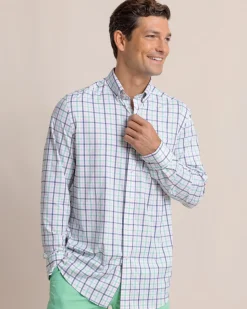 brrr°® Intercoastal Glenmoor Plaid Long Sleeve Sport Shirt
