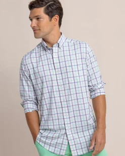 brrr°® Intercoastal Glenmoor Plaid Long Sleeve Sport Shirt