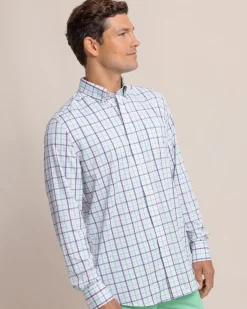 brrr°® Intercoastal Glenmoor Plaid Long Sleeve Sport Shirt