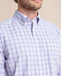 Burkes Beach Plaid Intercoastal Long Sleeve Sport Shirt