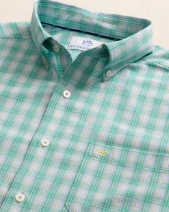 Burkes Beach Plaid Intercoastal Long Sleeve Sport Shirt