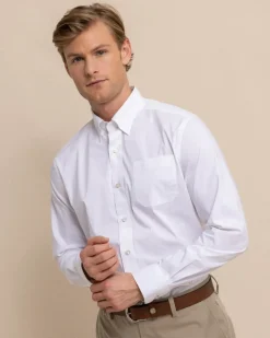 Charleston Overbrook Solid Long Sleeve Sport Shirt