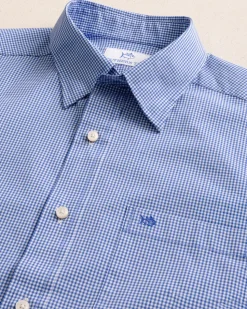 Charleston Parkwood Micro-Gingham Long Sleeve Sport Shirt