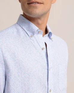 Coral Life Linen Rayon Short Sleeve Sport Shirt