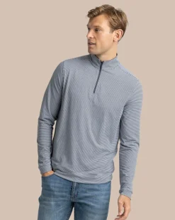 Cruiser Micro-Stripe Heather Quarter Zip