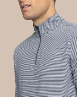 Cruiser Micro-Stripe Heather Quarter Zip