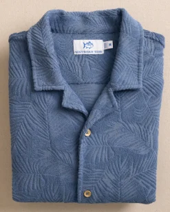 Crystal Beach Terry Short Sleeve Camp Shirt