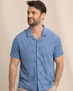 Crystal Beach Terry Short Sleeve Camp Shirt