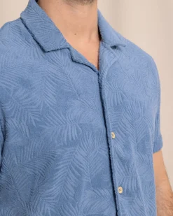 Crystal Beach Terry Short Sleeve Camp Shirt