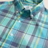 Crystal Cove Madras Plaid Long Sleeve Sport Shirt
