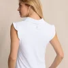 Dayna Active Ruffle Polo Tank
