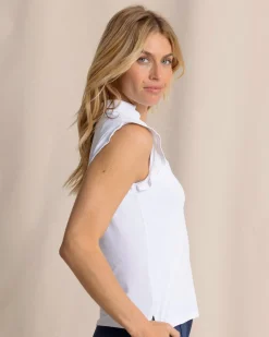 Dayna Active Ruffle Polo Tank