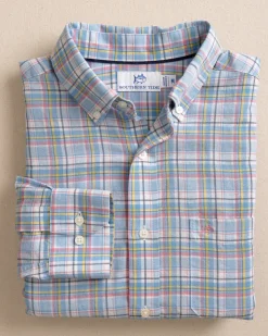Emerald Shores Plaid Headland Long Sleeve Sport Shirt