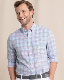 Emerald Shores Plaid Headland Long Sleeve Sport Shirt