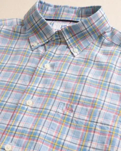 Emerald Shores Plaid Headland Long Sleeve Sport Shirt