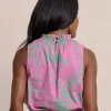 Fawn Petal Paradise Printed High Neck Top