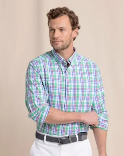 Gaspee Plaid Intercoastal Long Sleeve Sport Shirt