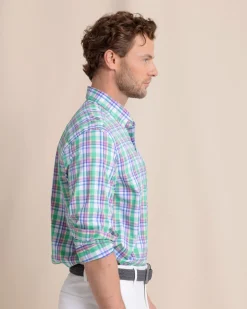 Gaspee Plaid Intercoastal Long Sleeve Sport Shirt