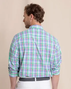 Gaspee Plaid Intercoastal Long Sleeve Sport Shirt