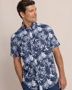 Grand Palms Linen Rayon Short Sleeve Sport Shirt