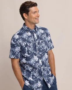 Grand Palms Linen Rayon Short Sleeve Sport Shirt