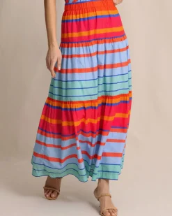 Juliet Calypso Cay Stripe Maxi Skirt