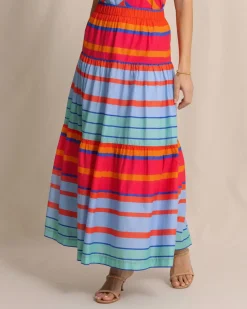 Juliet Calypso Cay Stripe Maxi Skirt