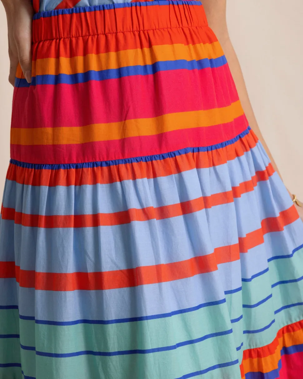 Juliet Calypso Cay Stripe Maxi Skirt
